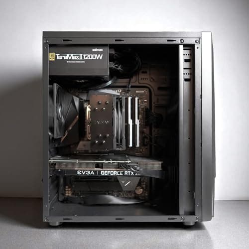 Zalman Raven ATX Mid Tower PC Case - RGB Lighting Strip, Full Tinted Tempered Glass Side Panel, 1 x Pre-Installed 120mm Fan, USB 3.0, Desktop Gaming Computer Case
