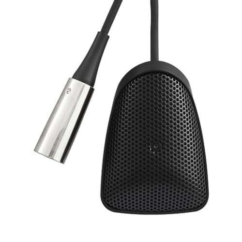 Shure Centraverse CVB Installed Sound Boundary Microphone - Black, Omnidirectional Condenser Mic, 12-Foot XLR Cable (CVB-B/O)