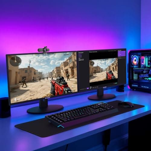 Kado Dual Monitor Setup - 2-Pack 22" 1920x1080 Computer Monitor 75Hz VESA Mount HDMI Office Gaming Hybrid Built-in Speakers (E22 Dual Series)