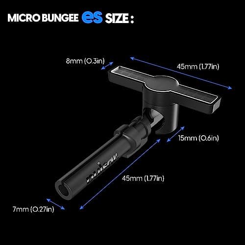 Pulsar Gaming Gears - Micro Bungee ES : Drag-Free Wired Mouse Support - Free Motion on Your Desk - Super Compact Size - Attach it to Your Monitor - Get More Space (Single Pack)