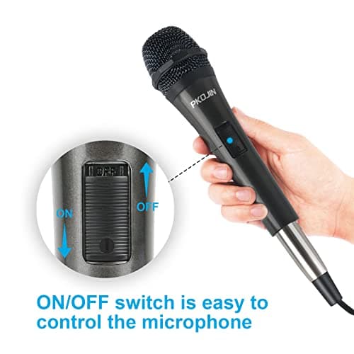Dynamic Karaoke Microphone for Singing, Vocal Wired Microphone for Karaoke, Handheld Mic with 10 Ft Cable, Mics for Speaker with ON/Off Switch