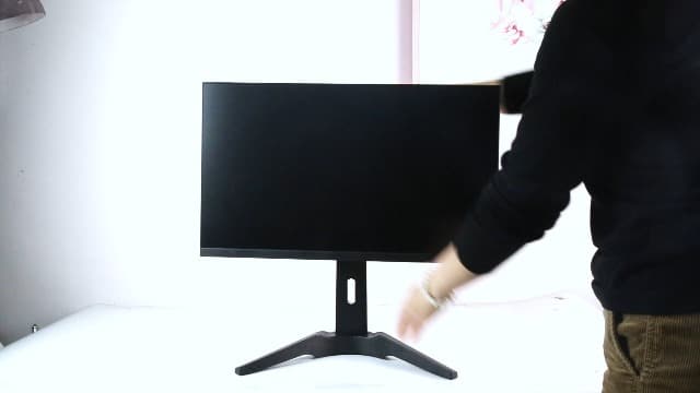 23.8 inch Computer Monitor 1920x1080 Vertical PC Monitor with HDMI VGA AV BNC USB Ports, Multi-Function Stand, VESA, Display Frameless Build-in Speakers for Office Home