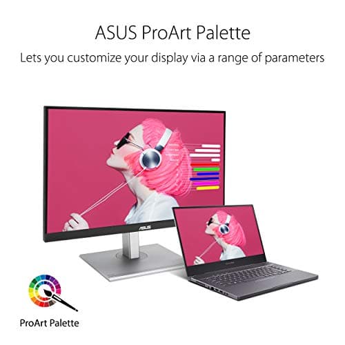 ASUS ProArt Display 27" Monitor PA278CV - WQHD (2560 x 1440), IPS, 100% sRGB, 100% Rec. 709, ΔE < 2, Calman Verified, USB Hub, USB-C, DisplayPort Daisy-chaining, HDMI, Eye Care, Height Adjustable
