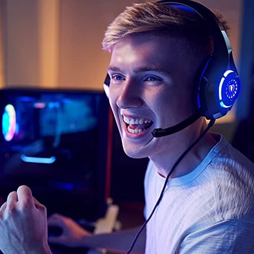 Gaming Headset for PC, Ps5, Switch, Mobile, Gaming Headphones for Nintendo with Noise Canceling Mic, Deep Bass Stereo Sound