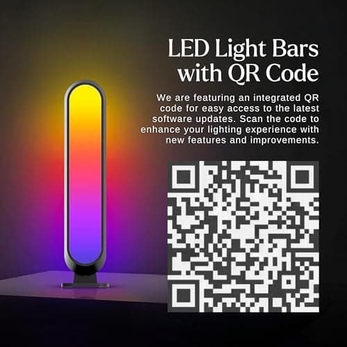 Smart LED Light Bars -RGB Lights w/ 16M Colors -RGB Light Bar for Room, Music Sync, Entertainment & LED Gaming - LED Bar Lights for Gaming Setup Accessories - Colorful Lighting (7-Pc Set)