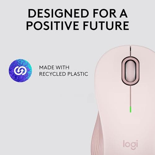 Logitech Signature M550 Wireless Mouse - for Small to Medium Sized Hands, 2-Year Battery, Silent Clicks, Customizable Side Buttons, Bluetooth, Multi-Device Compatibility - Rose