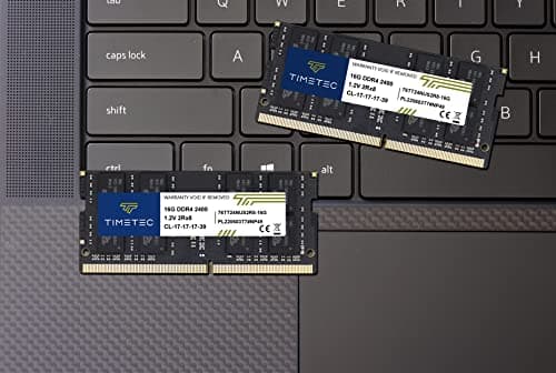 Timetec 32GB KIT(2x16GB) DDR4 2400MHz PC4-19200 Non-ECC Unbuffered 1.2V CL17 2Rx8 Dual Rank 260 Pin SODIMM Laptop Notebook PC Computer Memory RAM Module Upgrade (32GB KIT(2x16GB))