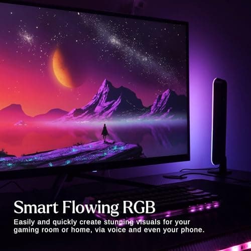 Smart LED Light Bars -RGB Lights w/ 16M Colors -RGB Light Bar for Room, Music Sync, Entertainment & LED Gaming - LED Bar Lights for Gaming Setup Accessories - Colorful Lighting (7-Pc Set)