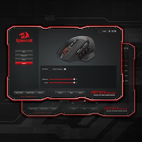 Redragon M811 PRO Wireless MMO Gaming Mouse, 15 Programmable Buttons RGB Gamer Mouse w/Ergonomic Natural Grip Build, 10 Side Macro Keys, Software Supports DIY Keybinds & Backlit
