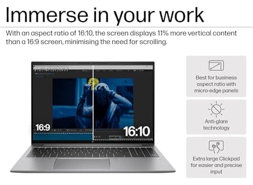 HP ZBook Firefly 16 G11 Mobile Workstation Laptop (16" FHD+, Intel Core Ultra 7 155U, 64GB DDR5, 2TB SSD), AI PC for Engineer, Designer, Backlit, Fingerprint, 5MP IR Webcam, Poly Studio, Win 11 Pro