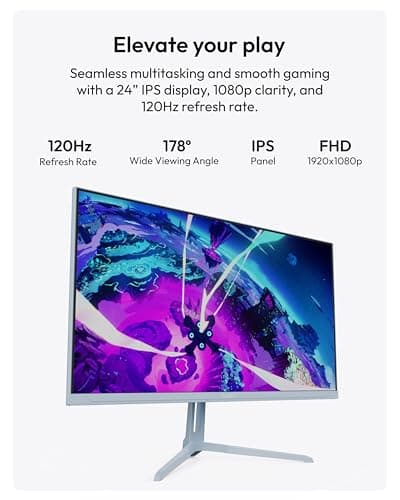 Pixio PX246 Wave Blue 24 inch 120Hz Refresh Rate FHD 1080p Resolution IPS Panel 4ms GTG Response Time Gaming Monitor with Adaptive Sync