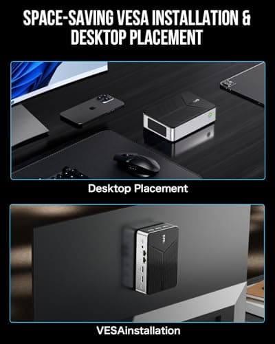 GMKtec G9 Plus Mini PC NAS, Intel N150 Dual Boot Win Linux Desktop Computer 12GB DDR5 64GB EMMC + 1TB M.2 SSD, 4*M.2 NVMe Slots, Dual NIC 2.5GbE, USB-C 10Gbps, Network Attached Storage