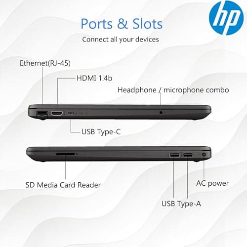 HP 15.6" FHD Laptop Computer Student and Business • The New Version for Everyday Use • AMD Dual-Core Silver CPU • 8GB RAM • 256GB PCIe • Type-C • RJ-45 • 1Yr Office 365 • Windows 11 Pro