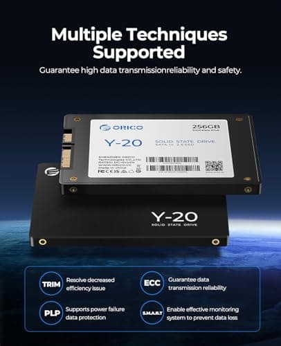 ORICO 128GB SATA SSD 2.5 Inch Internal Solid State Drive, Read Speed up to 500MB/s, SATA III 6Gbps for Desktop Laptop NAS DIY External Drive - Y20