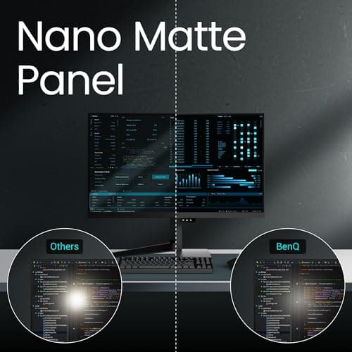 BenQ RD320U 32” 4K 3840x2160 Programming Monitor 2000:1 Contrast Ratio Nano Matte Panel, 90W USB-C, Coding Modes, Night Hours Protection, Ergonomic Design, and Eye-Care Technology (Renewed)