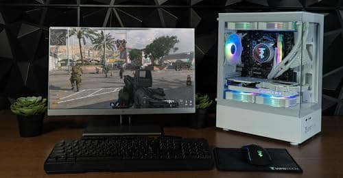 ViprTech Reaper 2.5 Liquid-Cooled PC - AMD Ryzen 7 8700F (5.0Ghz Turbo), AMD RX 7800 XT 16GB, 32GB DDR5 6400, 2TB NVMe SSD, 1000W Gold, VR-Ready, WiFi BT, Win 11, Gaming Desktop Computer White