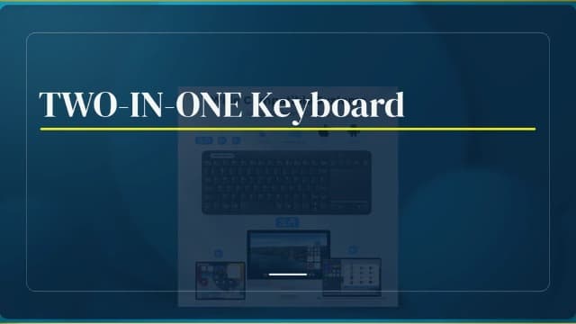 Multi-Device Wireless Bluetooth Keyboard with Touchpad-Wireless TV Keyboard with Multi-Touch Big Size Trackpad,Support 3 Devices for TV,Windows, Android, Chrome OS, Laptop, Tablet