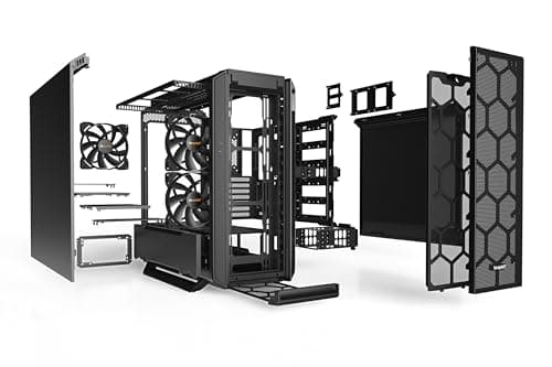 be quiet! Silent Base 802 ATX Midi Tower PC Case | 3 Pre-Installed Pure Wings 2 Fans | Sound Insulated | Black | BG039