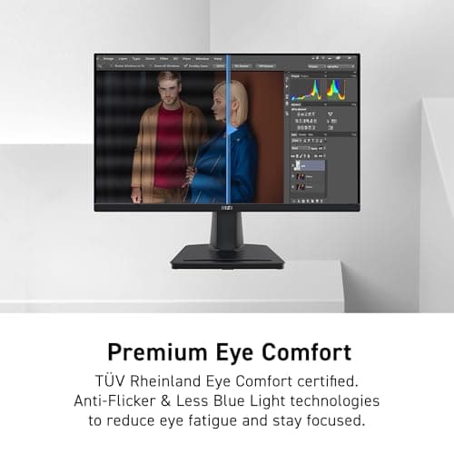msi PRO MP225V,22-inch VA 1920 x 1080 (FHD) Computer Monitor, 100Hz, Adaptive-Synch, HDMI, Video Port, VESA Mountable, Tilt, 1ms, Black