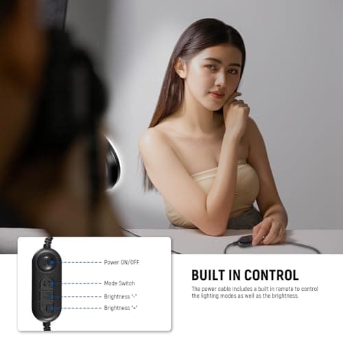 NEEWER Basic 5" Ring Light for Video Conference Lighting, Clip on Light Kit with Desk Tripod Stand for Monitor Laptop Computer Zoom Call Live Streaming Remote Working Learning Video Recording, BR60