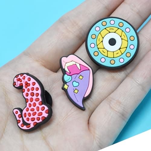 Shoe Charms, Lot of 25,40,80,100,120,160,200,450 PCS Clip Buckle Charms Random PVC Different for Clog Shoes Decoration Charms