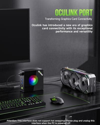 GMKtec K11 Gaming Mini PC, AMD Ryzen 9 8945HS(8C/16T, Up to 5.2GHz), 64GB DDR5 RAM 1TB Mini Desktop Computer, HDMI/Oculink/DisplayPort/USB4*2