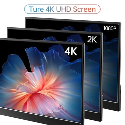 MNN 4K Portable Monitor 15.6" 3840x2160 UHD USB-C HDMI Laptop Monitor, 100% Adobe RGB IPS Computer Gaming Display HDR Travel Monitor w/Speakers & Smart Cover for Laptop Xbox PS5 Switch PC Phone