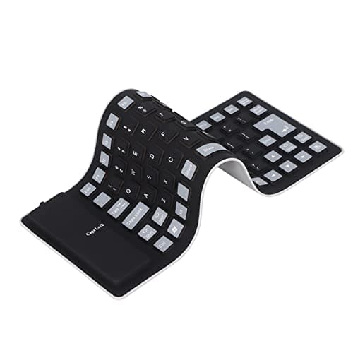 Silicone Keyboard, Silicone Keyboard Flexible Keyboard 85 Keys Silicone Keyboard Silicone Foldable for PC (Blue)