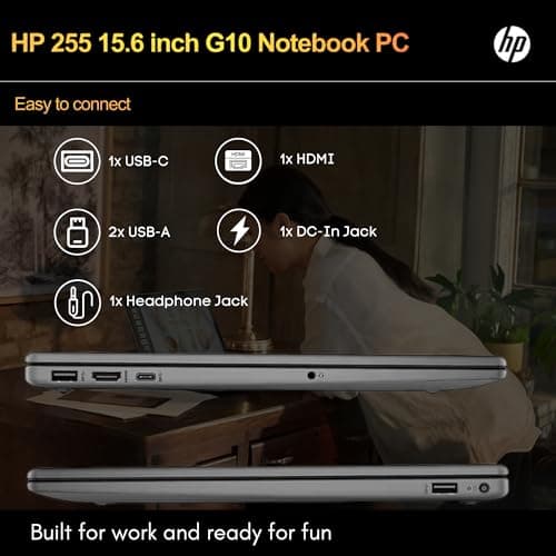 Hp 255 G10 Laptop for Home or Work, 32GB RAM, 1TB SSD, 15.6" Full HD, Ryzen 3 7330U (Beat Intel i5-1135G7), HDMI, USB-C, Windows 11 Pro, Business and Fun Ready
