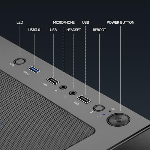 Desktop PC Computer AMD Ryzen 7 5700G 8 core 3.8GHz(up to 4.6GHz), 16GB DDR4 RAM 3200MHz,1TB NVME SSD,Tower Computer with 550W PSU, Windows 11 Home 64-bit for Home and Office.
