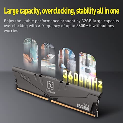 TEAMGROUP T-Create TTCED432G32G3200HC16FDC01 Expert Overclocking 10L DDR4 32GB 3200MHz (PC4 25600) CL16 Desktop RAM Memory Module