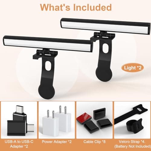 Video Conference Lighting, Monitor Light Bar, Eye-Caring Computer Light, Screen Light Bar,Webcam Streaming Lights, Zoom Lighting for Computer, Replaces Ring Light for Zoom Meetings
