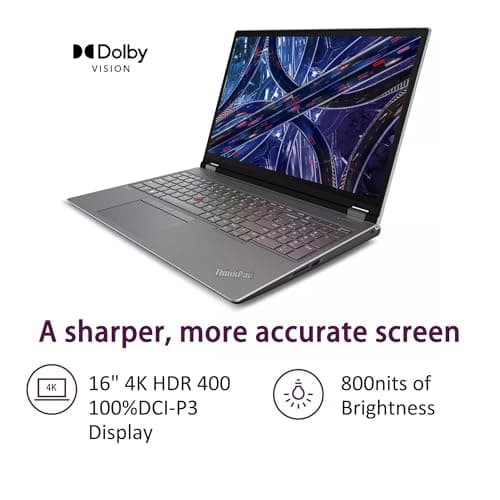 Lenovo ThinkPad P16 Gen 2 16" 4K UHD (3840 x 2400) Mobile Workstation (Intel 20-Core i7-14700HX, 32GB DDR5, 1TB SSD, NVIDIA RTX 2000 Ada) Laptop for Engineer, Designer, Architect, Win 11 Pro