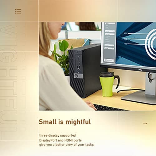 Dell OptiPlex 7040 SFF Desktop Computer PC Intel Quad Core i7-6700 3.20GHz AX200 Built-in WiFi 6 Bluetooth 32GB DDR4 512GB NVMe M.2 SSD 2TB HDD HDMI Wireless Keyboard & Mouse Windows10 Pro (Renewed)