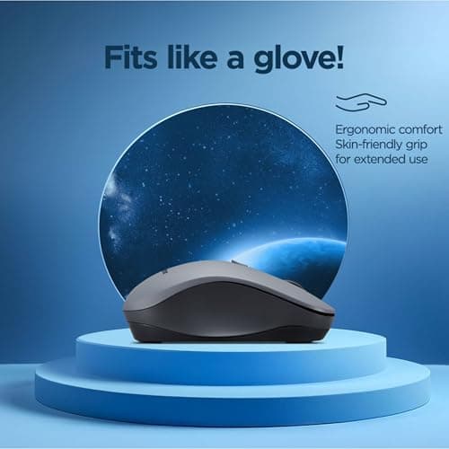 Lenovo WL310 Bluetooth Silent Mouse, Ergonomic, Adjustable DPI, Silent Clicks, Bluetooth 5.0, Portable for Windows, Mac, and Chromebook, Grey