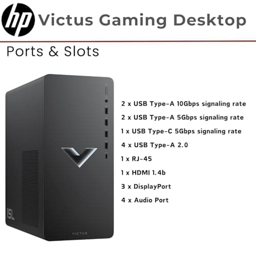 HP Victus 15L i7 RTX 4060 Premium Gaming Desktop, Intel i7-14700F (Beats i9-12900F), GeForce RTX 4060, 32GB RAM, 1TB SSD, RJ-45, DisplayPort, Wi-Fi 6, W11P, Black Bundle with Adata 512 External SSD