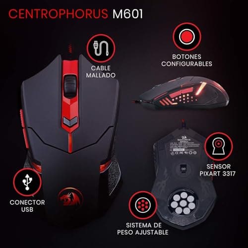 Redragon S101 Gaming Keyboard, M601 Mouse, RGB Backlit Gaming Keyboard, Programmable Backlit Mouse, Value Combo Set [New Version]