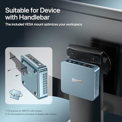 PELADN Mini PC,12th Gen Alder Lake- N100(up to 3.4GHz), 16GB DDR4 RAM 512GB M.2 PCIe SSD, Desktop Computer Support 4K Dual Display/USB3.2/WiFi 4/BT4.2