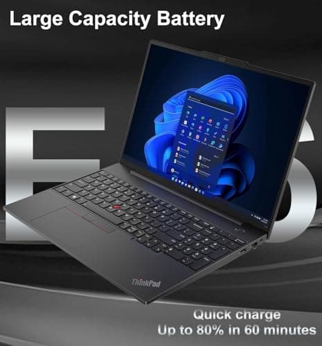 Lenovo ThinkPad E16 Business Laptop (16" FHD+ Touchscreen, Intel 13th Gen 10-Core i7-1355U, 40GB RAM, 1TB SSD) Backlit, Fingerprint, FHD Webcam, Ethernet, Thunderbolt 4, Win 11 Pro w/ AI Copilot