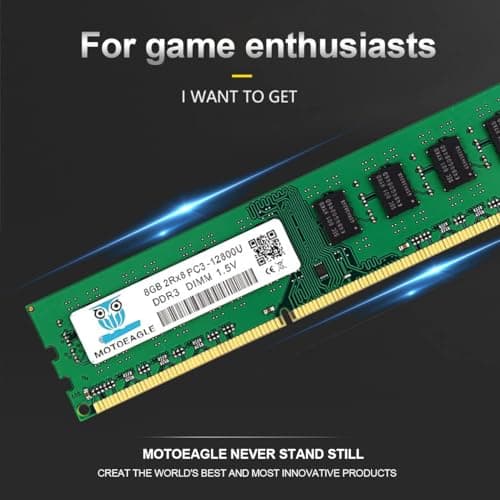 16GB (2X8GB) PC3-12800U DDR3-1600 UDIMM 2Rx8 DIMM RAM DDR3 8GB 1600MHz SDRAM 240-Pin 1.5V CL11 Non-ECC Desktop PC Memory Kit