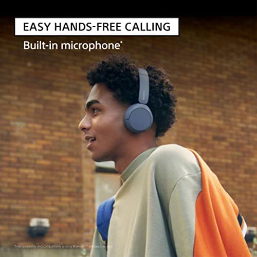 Sony WH-CH520 Wireless Headphones Bluetooth On-Ear Headset with Microphone and up to 50 Hours Battery Life with Quick Charging, Black