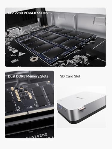 MINISFORUM Mini PC AI X1 Pro AMD Ryzen AI 9 HX370(12 Cores/24 Threads, up to 5.1GHz)&AMD Radeon 890M Mini Gaming Computer,32GB DDR5 1TB PCIe 4.0 SSD, 8K Quad Display,Dual 2.5 LAN/WiFi 7/BT5.4/Oculink