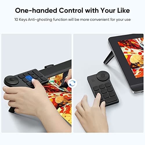 XPPen Mini Keydial ACK05 Wireless Shortcut Keyboard Bluetooth Programmable Express Remote Control with Dial & Customized Express Keys for Drawing Tablet PC MacBook Windows Images Video Editing