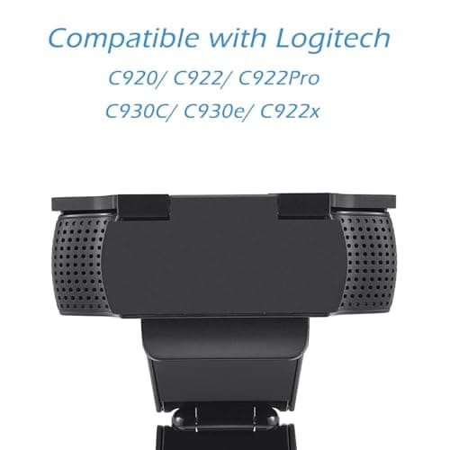 CloudValley Webcam Cover for Logitech C920/ C920x/ C922x/ C930e/ C922/ C920 HD Pro Stream Webcam, Camera Cover to Protect Lens and Security, Black