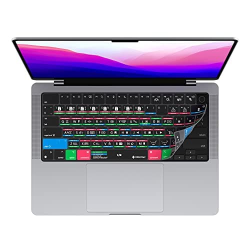 Editors Keys Cover Designed for Davinci Resolve Keyboard Cover 14" & 16" MacBook Pro 2021+ M1-M3 Chip - Genuine Editors Keys - Will not fit Other Models