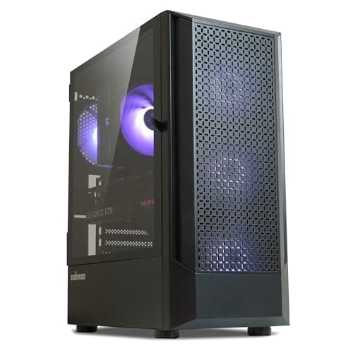 Zalman FIT Mid Tower ATX PC Case - 4 x Pre-Installed ARGB Fans, Swing Door Tempered Glass, USB 3.0, Support up to 6 x 120mm Fans, 325mm GPU, 360mm Radiator, Black