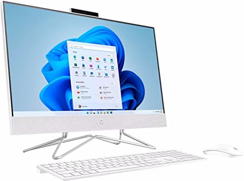 HP 2024 AIO-24-DF1000 Desktop 23.8" 1920 x 1080 IPS Intel Core i3-1115G4 2-Core Intel UHD Graphics 8GB DDR4 256GB SSD Windows 11 Pro Bluetooth 4.2 Wi-Fi White Wired Keyboard and Mouse