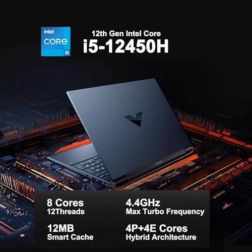 HP Victus 15.6" FHD 144Hz IPS Gaming Laptop, Intel 12th Gen Core i5-12450H, GeForce RTX3050, 32GB RAM, 1TB SSD, Backlit Keyboard, WiFi 6, TNR HD Camera, Dual Fan Cooling, Windows 11 w/ICP Accessory