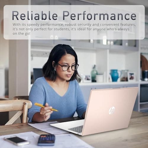 HP 15 Professional Slim High-Performance Laptop in Blush Pink Ryzen 5 4-Core up to 4.3GHz 8GB 256GB SSD 15.6in Full HD BO Audio W11 (15-FC - Renewed)