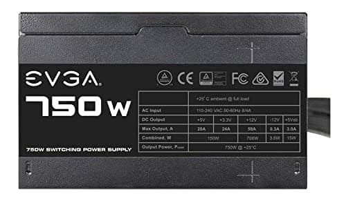 EVGA 750 N1, 750W, 2 Year Warranty, Power Supply 100-N1-0750-L1